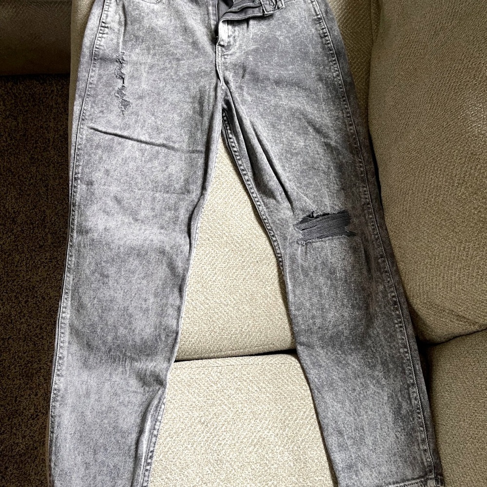 Hollister Women's Gray Distressed Slim Jeans